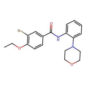 3-bromo-4-ethoxy-N-(2-morpholin-4-ylphenyl)benzamide structure