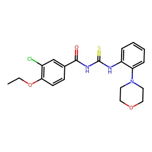 3-chloro-4-ethoxy-N-[(2-morpholin-4-ylphenyl)carbamothioyl]benzamide structure