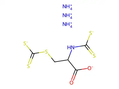 2-Dithiocarbamyl-3-dithiocarbonylthiopropanoate structure