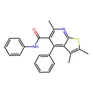 2,3,6-trimethyl-N,4-diphenylthieno[2,3-b]pyridine-5-carboxamide structure
