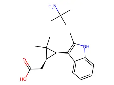 [(1R,3s)-2,2-dimethyl-3-(2-methyl-1h-indol-3-yl)cyclopropyl]acetic acid structure