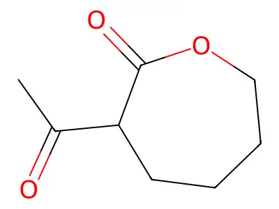 2-Oxepanone, 3-acetyl- structure