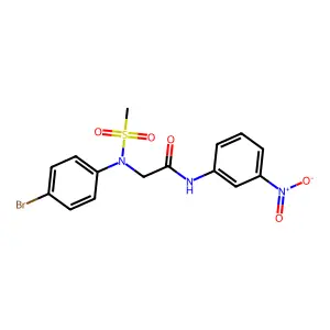 2-(4-bromo-N-methylsulfonylanilino)-N-(3-nitrophenyl)acetamide structure