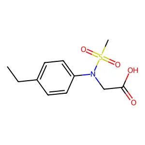 N-(4-ethylphenyl)-N-(methylsulfonyl)glycine structure