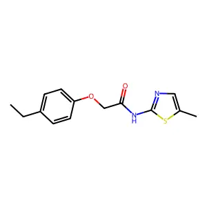 2-(4-ethylphenoxy)-N-(5-methyl-1,3-thiazol-2-yl)acetamide structure
