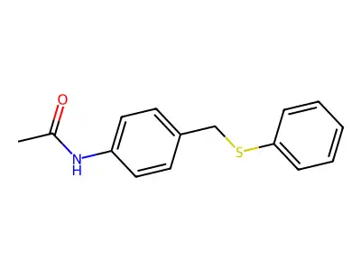 N-[4-(phenylsulfanylmethyl)phenyl]acetamide structure