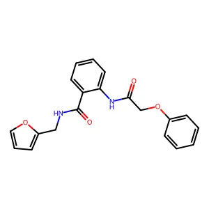 N-(furan-2-ylmethyl)-2-[(2-phenoxyacetyl)amino]benzamide structure