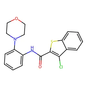 3-chloro-N-[2-(morpholin-4-yl)phenyl]-1-benzothiophene-2-carboxamide structure