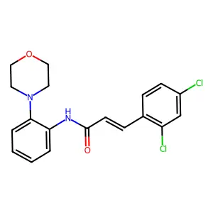 (E)-3-(2,4-dichlorophenyl)-N-(2-morpholin-4-ylphenyl)prop-2-enamide structure