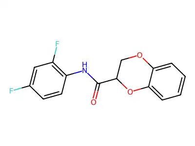 N-(2,4-difluorophenyl)-2,3-dihydrobenzo[b][1,4]dioxine-2-carboxamide structure