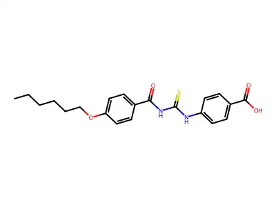 4-[(4-Hexoxybenzoyl)carbamothioylamino]benzoic acid structure