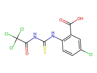 5-Chloro-2-[[thioxo[(trichloroacetyl)amino]methyl]amino]-benzoic acid structure