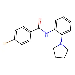 4-bromo-N-(2-pyrrolidin-1-ylphenyl)benzamide structure