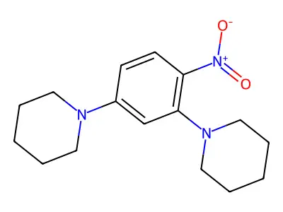 1-Nitro-2,4-dipiperidinobenzene structure