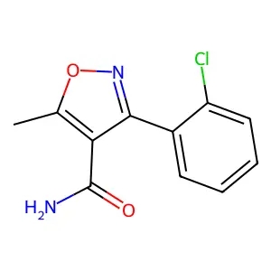 3-(2-Chlorophenyl)-5-methyl-1,2-oxazole-4-carboxamide structure