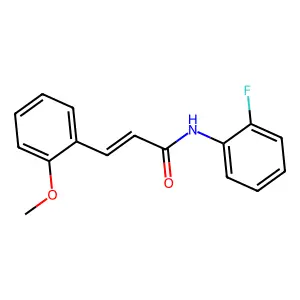 (E)-N-(2-fluorophenyl)-3-(2-methoxyphenyl)prop-2-enamide structure