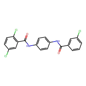 2,5-dichloro-N-[4-[(3-chlorobenzoyl)amino]phenyl]benzamide structure