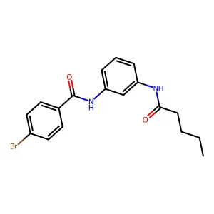 4-bromo-N-[3-(pentanoylamino)phenyl]benzamide structure