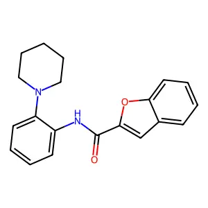 N-(2-piperidin-1-ylphenyl)-1-benzofuran-2-carboxamide structure