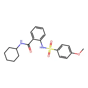 N-cyclohexyl-2-[(4-methoxyphenyl)sulfonylamino]benzamide structure