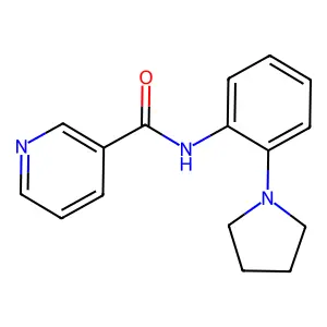 N-(2-pyrrolidin-1-ylphenyl)pyridine-3-carboxamide structure