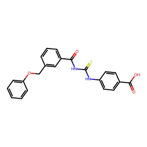 4-[[3-(Phenoxymethyl)benzoyl]carbamothioylamino]benzoic acid structure