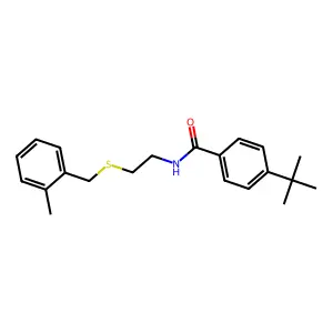 4-tert-butyl-N-{2-[(2-methylbenzyl)sulfanyl]ethyl}benzamide structure