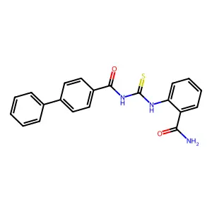 2-[(4-Phenylbenzoyl)carbamothioylamino]benzamide structure