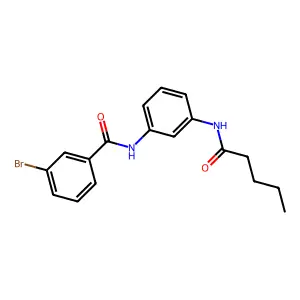 3-bromo-N-[3-(pentanoylamino)phenyl]benzamide structure