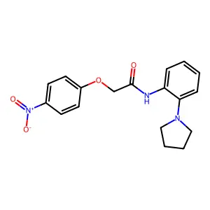 2-(4-nitrophenoxy)-N-(2-pyrrolidin-1-ylphenyl)acetamide structure