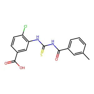 4-Chloro-3-({[(3-methylphenyl)carbonyl]carbamothioyl}amino)benzoic acid structure