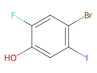 4-Bromo-2-fluoro-5-iodophenol structure