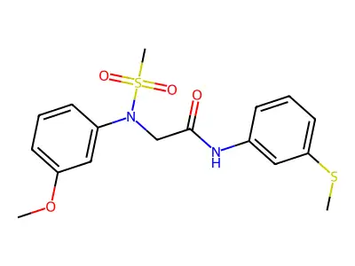 2-(3-methoxy-N-methylsulfonylanilino)-N-(3-methylsulfanylphenyl)acetamide structure