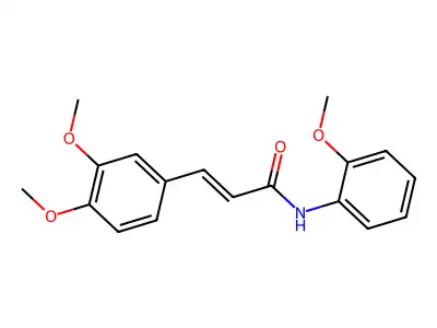 (2E)-3-(3,4-dimethoxyphenyl)-N-(2-methoxyphenyl)prop-2-enamide structure