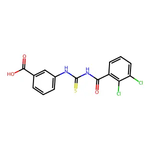 3-({[(2,3-Dichlorophenyl)carbonyl]carbamothioyl}amino)benzoic acid structure