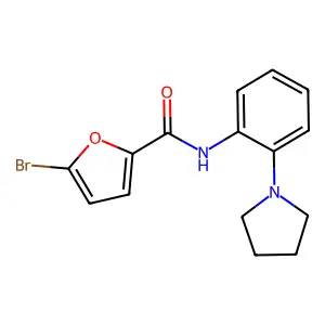 5-bromo-N-(2-pyrrolidin-1-ylphenyl)furan-2-carboxamide structure