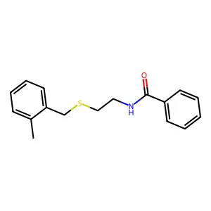 N-{2-[(2-methylbenzyl)sulfanyl]ethyl}benzamide structure