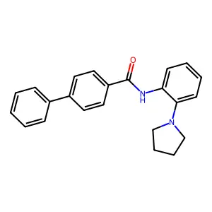 4-phenyl-N-(2-pyrrolidin-1-ylphenyl)benzamide structure