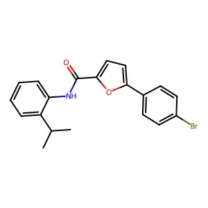 5-(4-bromophenyl)-N-(2-propan-2-ylphenyl)furan-2-carboxamide structure