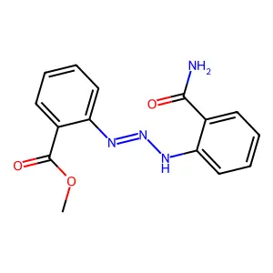 Methyl 2-[(2-carbamoylphenyl)amino]diazenylbenzoate structure