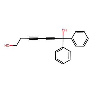 2,4-Heptadiyne-1,7-diol, 1,1-diphenyl- structure