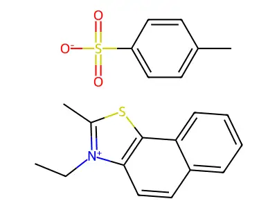 Naphtho(2,1-d)thiazolium, 3-ethyl-2-methyl-, 4-methylbenzenesulfonate (1:1) structure