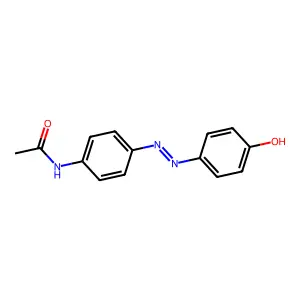 N-(4-((4-羟苯基)偶氮)苯基)乙酰胺 structure