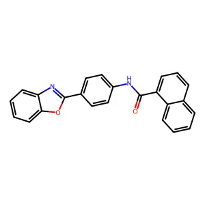 N-[4-(1,3-benzoxazol-2-yl)phenyl]naphthalene-1-carboxamide structure