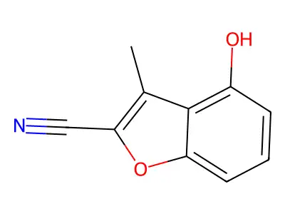 4-羟基-3-甲基-1-苯并呋喃-2-甲腈 structure