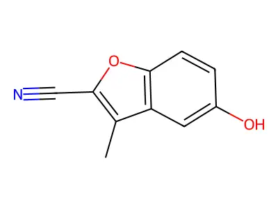 5-羟基-3-甲基-1-苯并呋喃-2-甲腈 structure