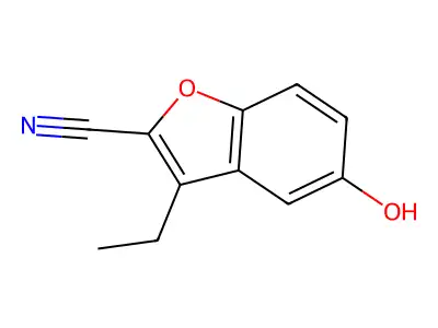 3-乙基-5-羟基-1-苯并呋喃-2-甲腈 structure
