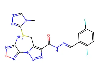 2-[3,5-bis(4-methoxyphenyl)-3,4-dihydropyrazol-2-yl]-4-(4-chlorophenyl)-1,3-thiazole hydrobromide structure