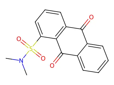 N,N-dimethyl-9,10-dioxoanthracene-1-sulfonamide structure