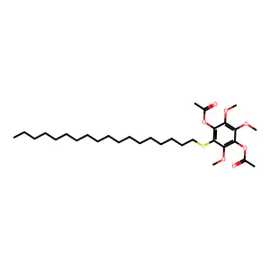 (4-Acetyloxy-2,3,6-trimethoxy-5-octadecylsulfanylphenyl) acetate structure